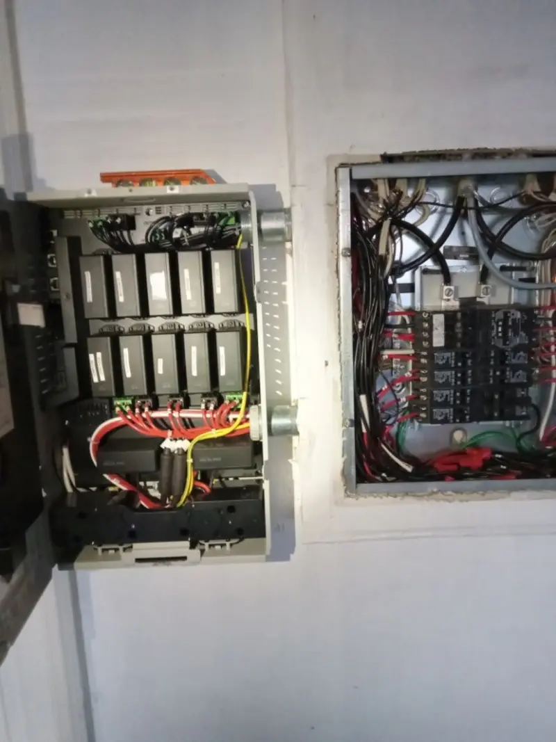 Electrical panel upgrade completed for Security Camera Wiring in Elkins